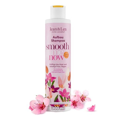 Jean & Len Shampoo Aufbau Mandel & Keratin, für strukturgeschädigtes Haar, schützt vor Haarbruch und Spliss, bändigt Frizz, Shampoo ohne Silikone und Parabene, vegan, 300 ml im Sale